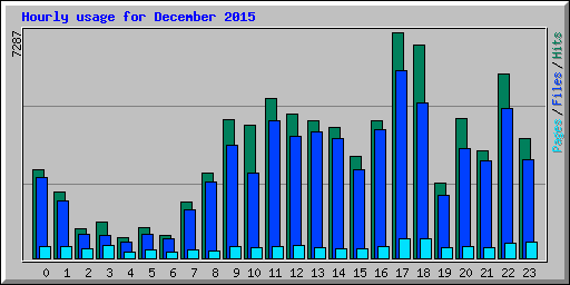 Hourly usage for December 2015