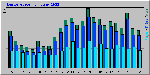 Hourly usage for June 2022