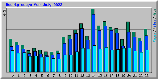 Hourly usage for July 2022