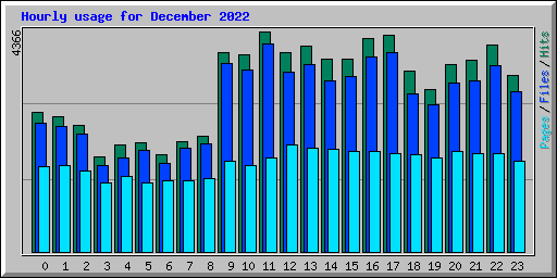 Hourly usage for December 2022